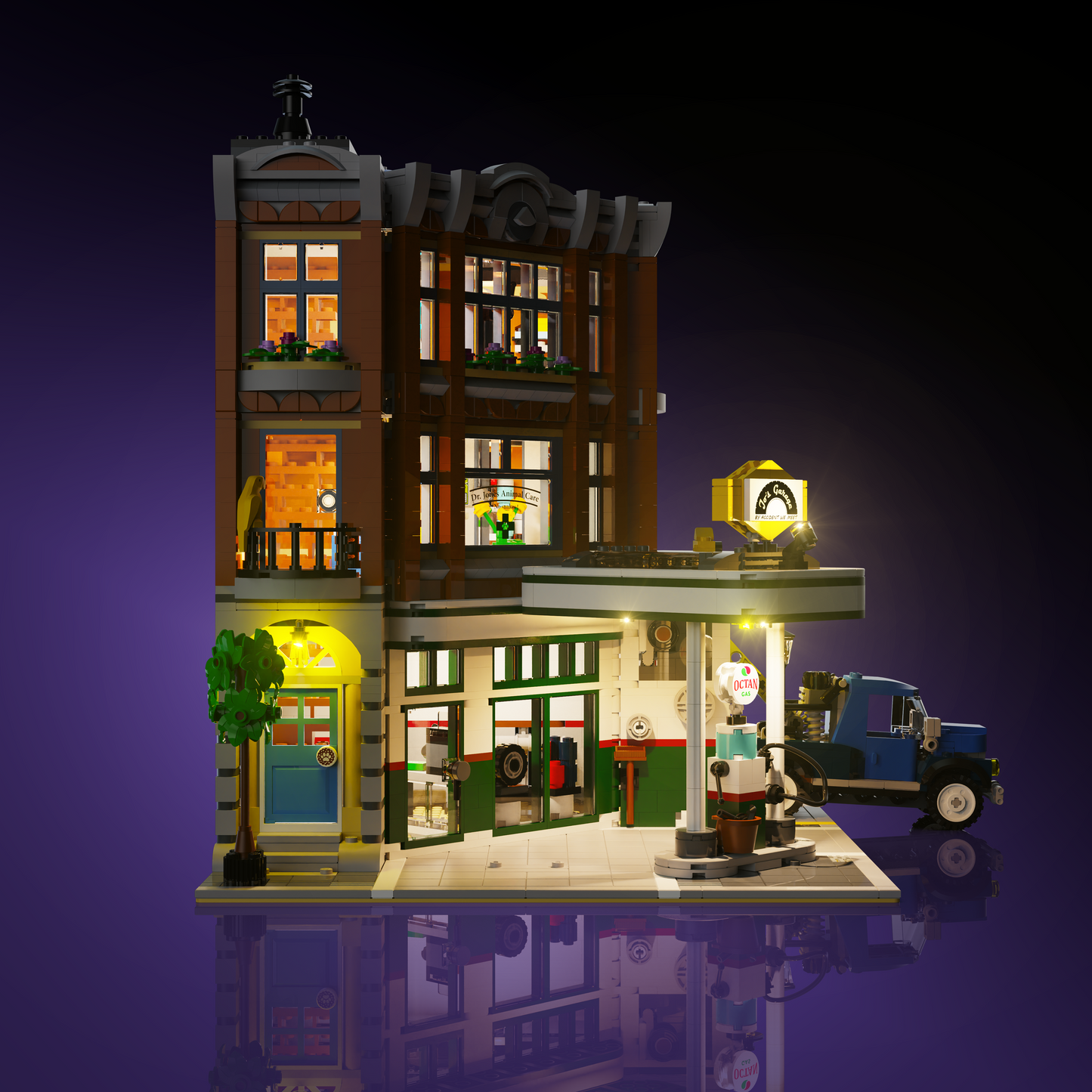 LMB 2.0 Light Kit for LEGO® Corner Garage #10264