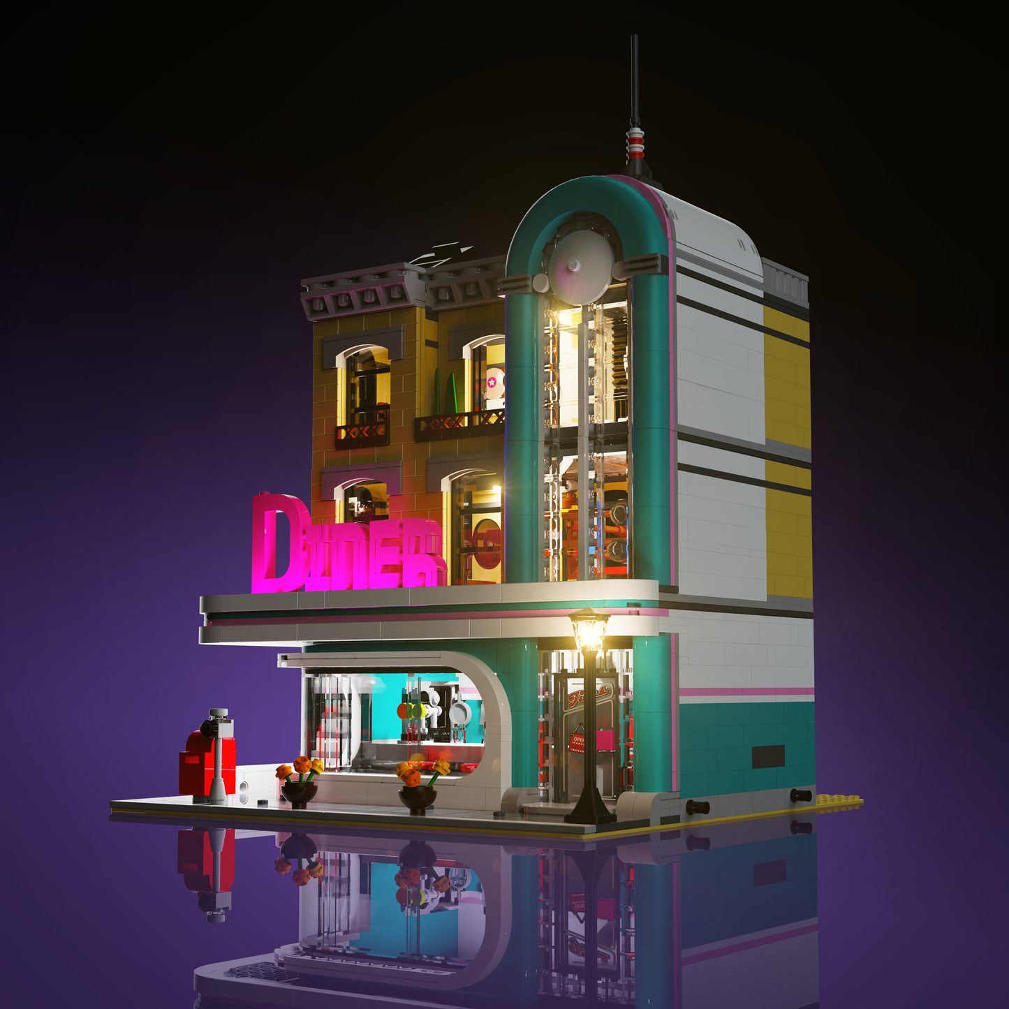 Light Kit for LEGO® Downtown Diner #10260
