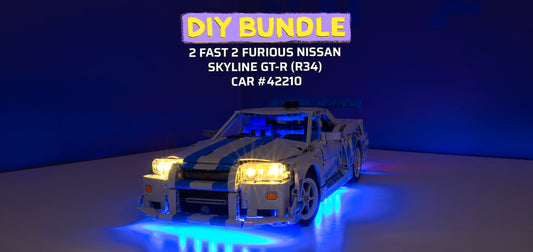 DIY Light Bundle for LEGO® 2 Fast 2 Furious Nissan Skyline GT-R (R34) Car #42210