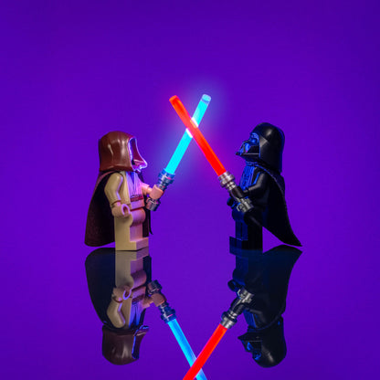 Duelling Lightsaber Clashing Effect Red & Blue 30cm