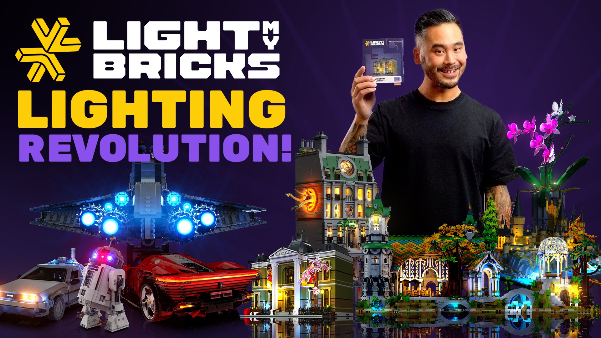 Load video: Discover what makes Light My Bricks™ the most advanced lighting system for LEGO® available
