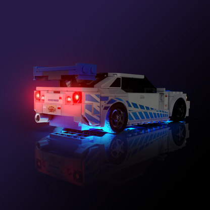 Light Kit for LEGO® Speed Champions 2 Fast 2 Furious Nissan Skyline GT-R (R34) #76917