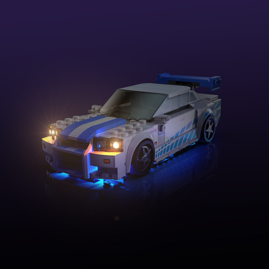 Light Kit for LEGO® Speed Champions 2 Fast 2 Furious Nissan Skyline GT-R (R34) #76917