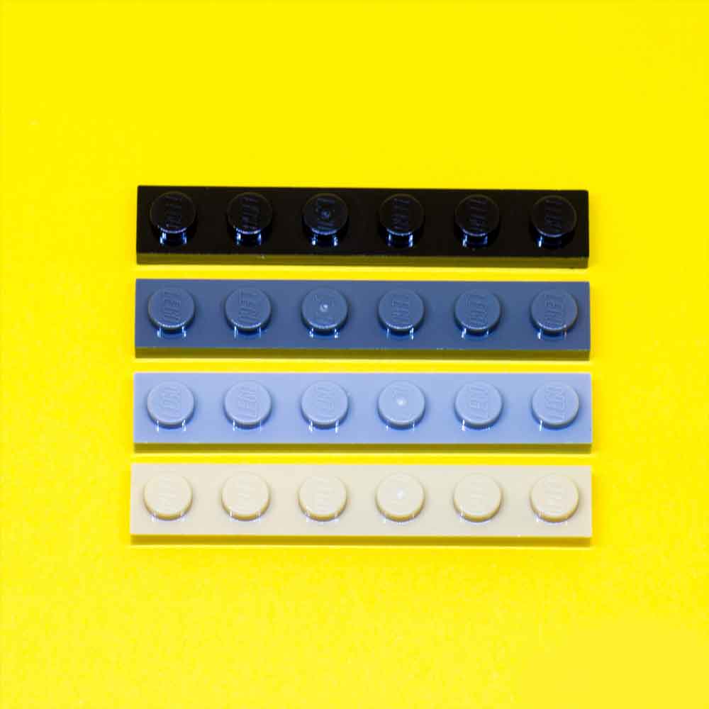 LEGO 1 x 6 plate (Assorted Colours)